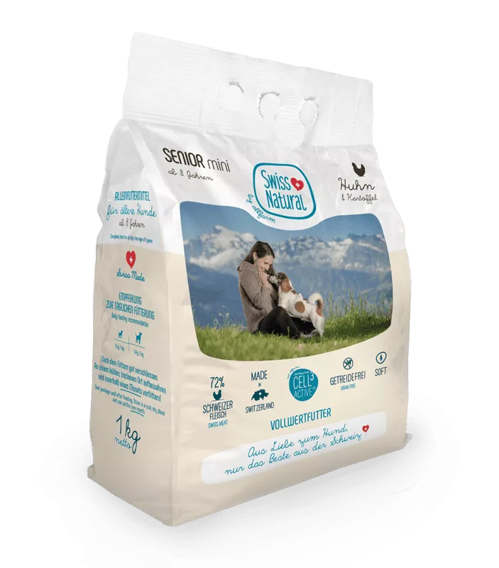 SwissNatural Soft Senior Huhn & Kartoffel1kg mini